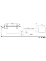 Тумба под раковину Duravit XSquare 1000х400х548 подвесная, 2 ящика, белый глянец XS491102222 — изображение 2
