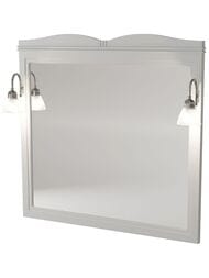 Зеркало Caprigo Борго 100-120 960х891х29 bianco-grigio с отверстиями для светильников 33437-B177