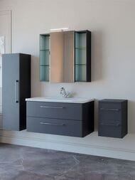 Тумба Caprigo Аккорд графит 320х470х334 подвесная, 2 ящика 2270-SF019