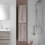 Пенал подвесной Burgbad Rocio 350х1600х320 реверсивный, 2 дверцы, дуб серый HSRU035F6228