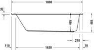 ����� ��������� Duravit D-Neo 700475 1800�800�485 ������������, ���� ������ ��� �����, �����