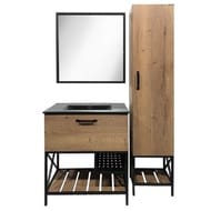 Зеркало COMFORTY Бредфорд-75 (750х800х40) черный 00004149062