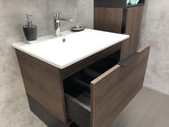 Тумба COMFORTY Франкфурт-60 (600х540х460) подвесная, с раков., дуб шоколадно-коричневый 00004150530