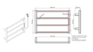 Электрический полотенцесушитель мини Bemeta 704151081,60x370x90 мм, 63W, хром