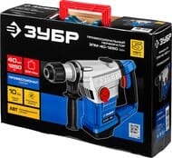 Перфоратор ЗУБР SDS-Max ЗПМ-40-1250 ЭВК, 1250 Вт, 40мм, 450об/мин, 2800уд/мин, 2 режима, выброзащита