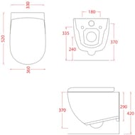 Уценка! Унитаз подвесной ArtCeram File 2.0 360х520 безободковый, цвет:черный матовый FLV004 17 30