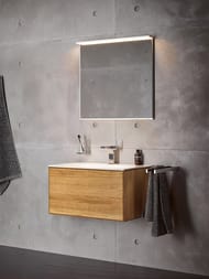 Зеркало Keuco Edition Lignatur 710х700 настенное, с подсветкой, подогрев, сенсор, диммер 13396171501