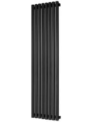 Дизайн-радиатор STOUT Tube Quadro 8 секц. ниж.прав.подкл. QV40-1750-8 R RAL1T103S9005 черн.мат.муар