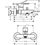 ��������� ��� �����/���� Hansgrohe Rebris S 72440000 �������������, ����
