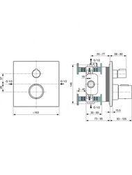 Смеситель для ванны/душа Ideal Standard CERATHERM C100 A7522A2 термостат, без душевого набора