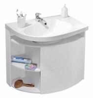 Уценка!Тумба под умывальник подвесная RAVAK SDU Rosa Comfort R (780х680х500) белая/белая