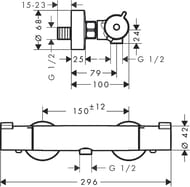 ��������� Hansgrohe Ecostat 1001CL 13211000 ���������������� ��� ����, ���������, ����