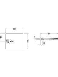 ������� ������ Duravit Stonetto 900�800 ���������� � ������������, �������-����� 720145180000000