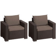 �������� ������ KETER CALIFORNIA DUO ARMCHAIR (83x68�72), 2 ������, ���������-�������