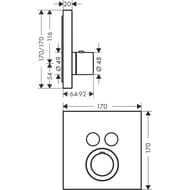 ��������� Axor ShowerSelect 36715340 ��� ���� ������������, ���������, 2 ������, ����.������ ����