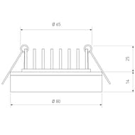 Встраиваемый светодиодный светильник Elektrostandard DSKR80 5W 4200K, белый