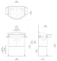 Консоль для раковины Devon&Devon Boston DEBOSTONCR (810х880х500) напольная, с полотенцедержателями и стеклянной полочкой, цвет: хром — изображение 3