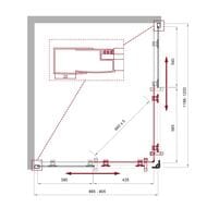 Душевой уголок BelBagno Uno (1188-1200х888-900х1850) UNO-195-AH-2-120/90-C-Cr стекло прозр./хром