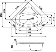 ����� LAUFEN SOLUTIONS 2.4450.0.000.000.1 (1500�1500�460) �������, ������������