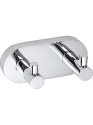 Вешалка-планка Bemeta Omega 104405202 с 2-мя крючками, настенная, цвет: хром