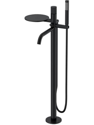 Смеситель Boheme Stick 129-BB.3 для ванны/душа, напольный, однозахв, с ручным душем, черный