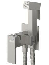 Смеситель встраиваемый CEZARES SLIDER-DIF-IN однозахватный, с гигиеническим душем, сатин матовый