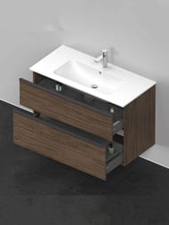 Тумба под раковину Duravit D-Neo 1010x625х462 подвесная, 2 выдв. ящика, темный орех DE4363004210000 — изображение 3