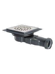 Трап душевой WIRQUIN VENISIO COMPACT с силик. мембраной, D90, 115х115 мм, мат.решетка нерж.сталь