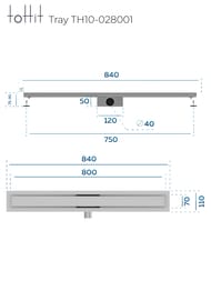 ������� ����� ��� ������ toHit Tray 800x100x75-95 ��������, ���. ������, ����. ����� TH10-028001