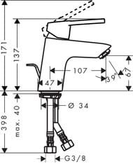 ��������� Hansgrohe Logis Loop 71150000 ��� �����������, �������� � ����� �����, ����