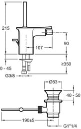 ��������� STANCE Jacob Delafon E14763-CP ��� ����, ������������