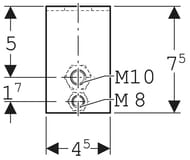 ��������� ����� GEBERIT Gis, M8/M10, 461.098.00.1