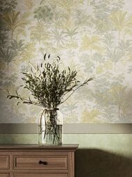 Обои виниловые на флизелине Kerama Marazzi Оазис мотив (1,06х10,05) зеленые KM6204 (рул.)