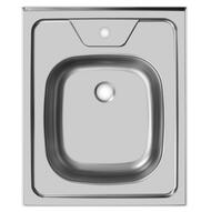 Мойка накладная Ukinox Standart 500х600 матовая нерж.сталь 0,6мм, слив 1 1/2, STD500.600 ---6C 0CS