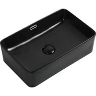 Раковина накладная Aquanet Perfect-2-MB 480х315х140 перелив, без отв. под смеситель, черный 273677