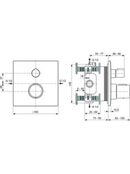 Смеситель для ванны/душа Ideal Standard CERATHERM C100 A7522AA термостат, без душевого набора