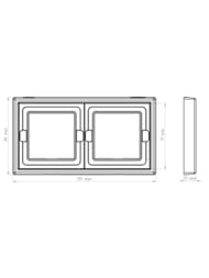 Рамка Systeme Electric ARTGALLERY 2 поста, IP44, карбон GAL441002