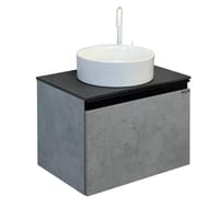 Тумба COMFORTY Эдинбург-60 (600х525х400) подвесная, с раковиной и столеш., бетон светлый 00-00002782