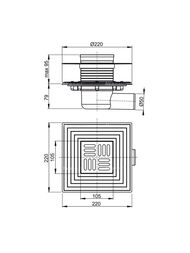 ������� ���� Alcaplast APV1324 (105x105/50) ���. ��������, ������� ����.�����, ��������. �����������