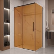 Душевой уголок Vincea Stella 1200х900х2000 VSR-1ST9012GSB прямоугольный, черный — миниатюра 1