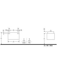 Тумба под умывальник Duravit Ketho 1000х426х550 подвесная, 1 ящик, белый глянец KT679502222