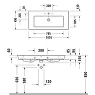 �������� ��������� Duravit White Tulip 2363100000 1050�490 �������, ���. ��� ���������, �����