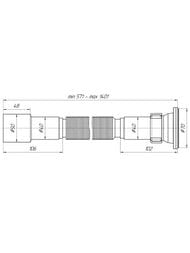 Гофросифон АНИ Пласт 1.1/2"х40/50 удлиненный 70 G716