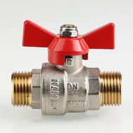 Кран шаровый 1"НН VALTEC BASE красная бабочка VT.219.N.06