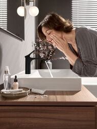 Смеситель Hansgrohe Vivenis 75022670 для раковины, однорычажный, излив 110, матовый черный — изображение 2