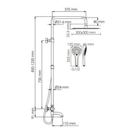 Душевая система WasserKRAFT A188.163.155.WM Thermo с термостатом для ванны, белый Soft-touch