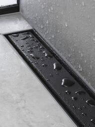 Hansgrohe RainDrain Match Внешняя часть слива для душа 120см, регулировка по высоте, черный 56042610