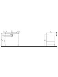 Тумба под раковину Duravit Brioso (984х459х570) напольная, 2 ящика, белый глянец BR443601022 — изображение 3