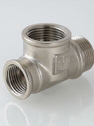 Тройник VALTEC 3/4" ВВН, лат.никелир, VTr.134.N.0005 — миниатюра 7