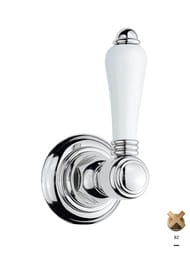 Внешняя часть Nicolazzi Termostatico запорного вентиля 3/4", ручка P.M.Blanc, бронза 4912BZ78